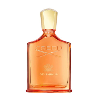 Creed Delphinus perfume bottle on a white background