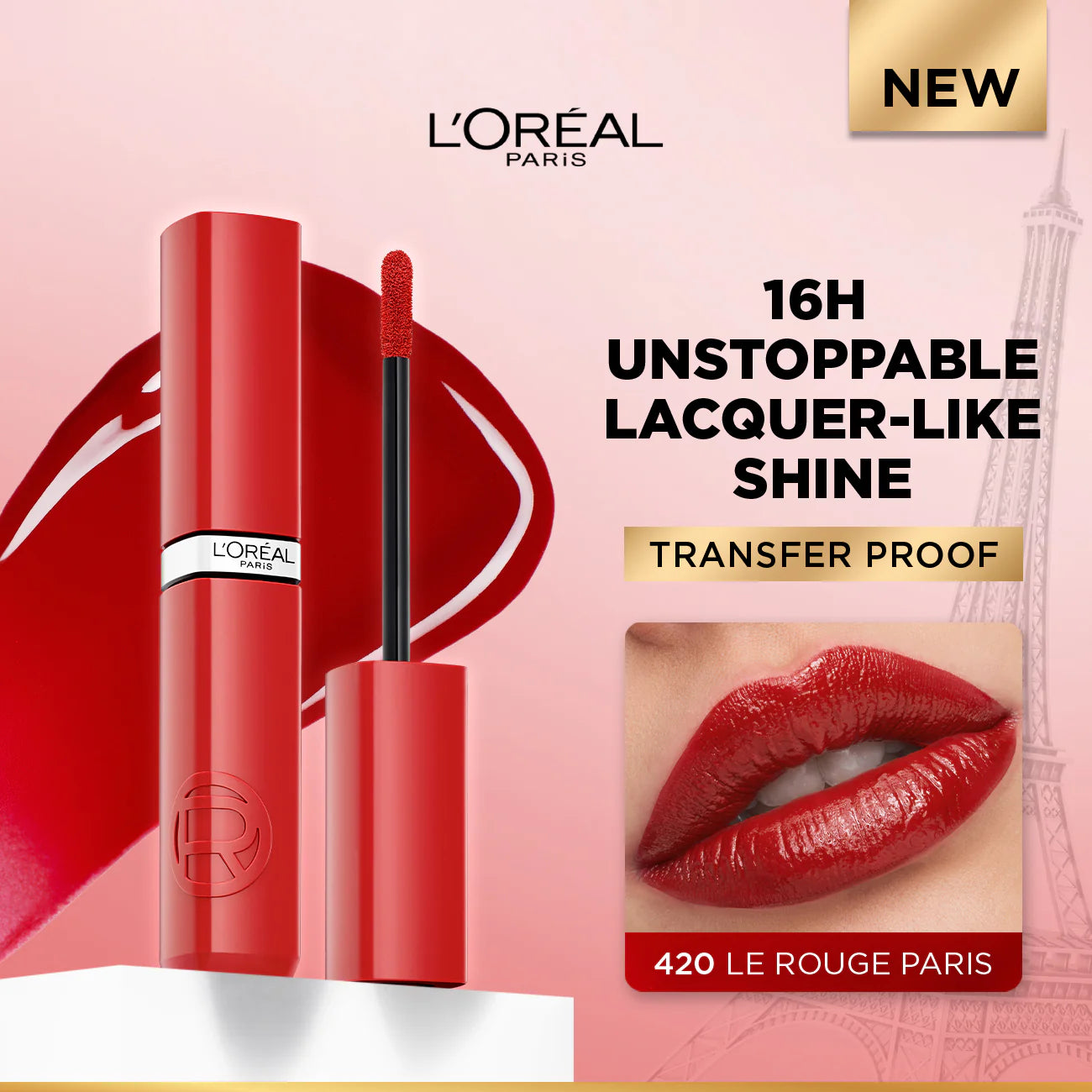 L’Oréal Paris Infallible Laque Resistance Liquid Lipstick - 16H Lacquer-Like Shine - 3 Colors