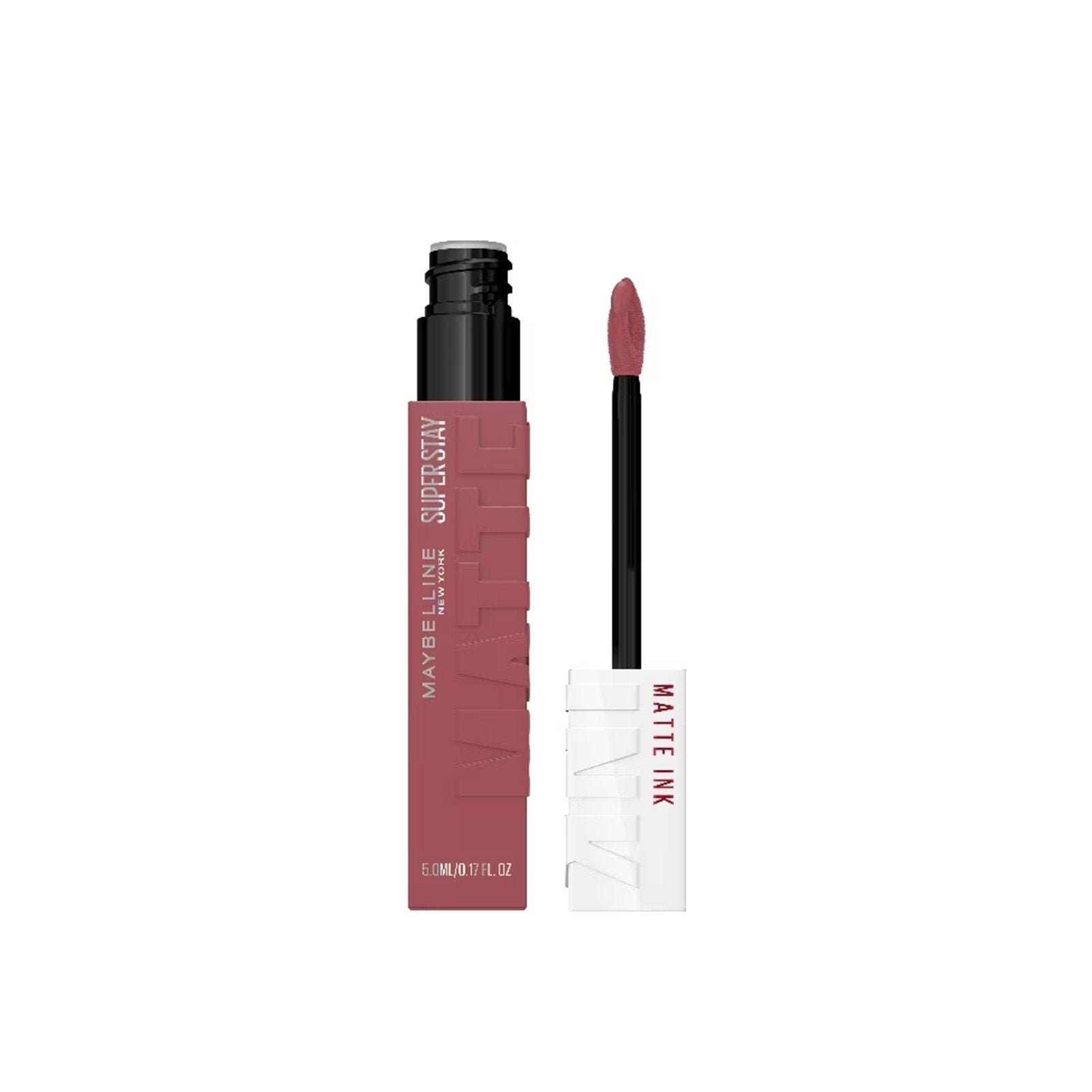 Maybelline Super Stay Matte Ink lipstick with applicator on a white background