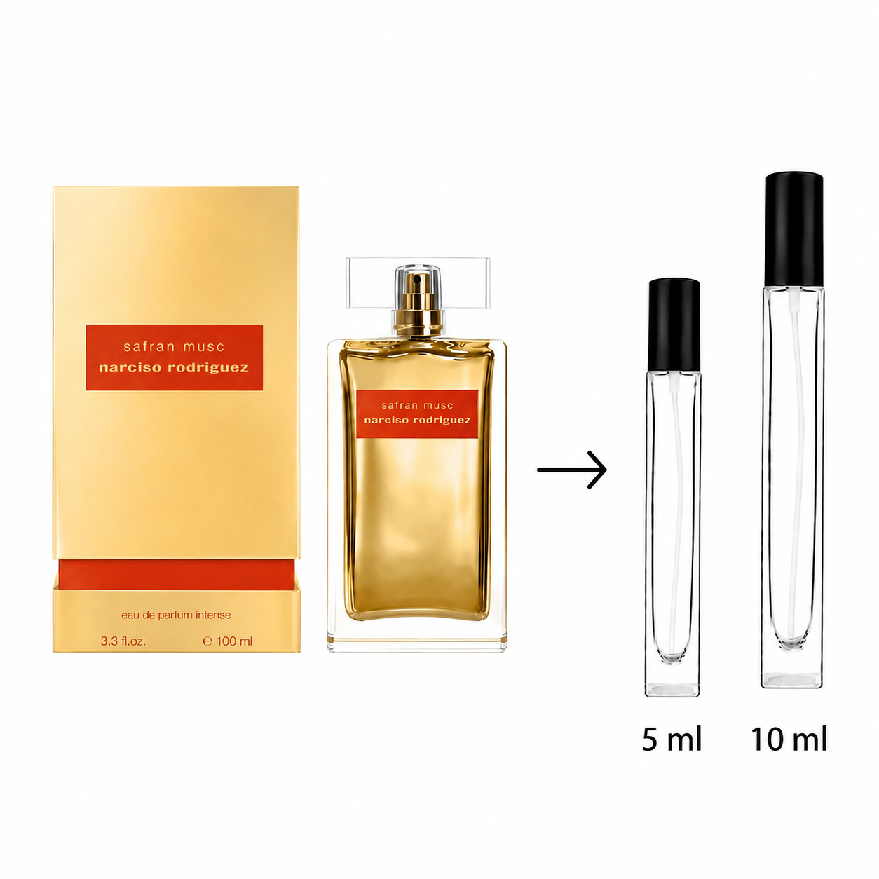 Narciso Rodriguez Safran Musk Eau De Parfum Unisex For Men & Women - 5 ML / 10 ML - Decanted From Original Bottle