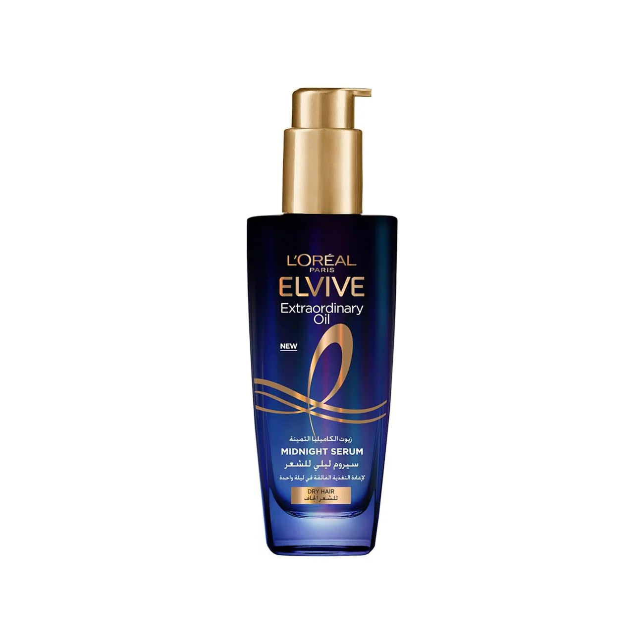 L'Oreal Elvive Extraordinary Oil bottle on a white background