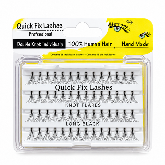Quick Fix Eye Lashes Individuals knot Flares - Long Black