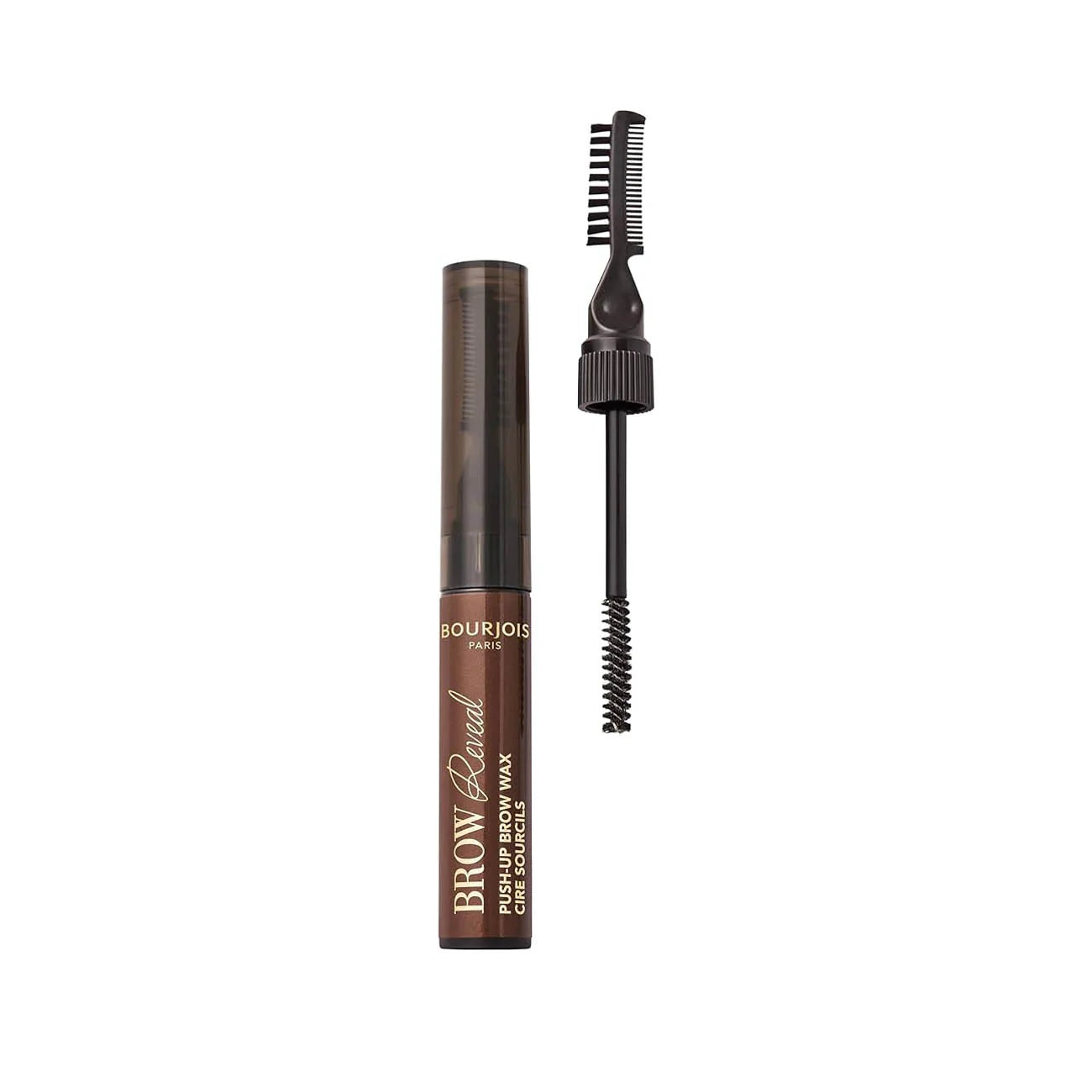 Bourjois Brow Reveal Push-Up Eyebrow Wax Lamination Effect with comb on a white background