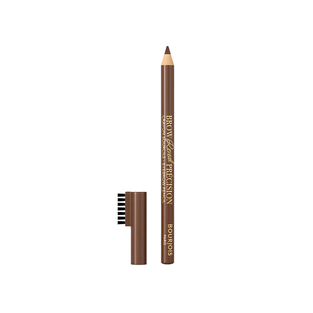 Bourjois Reveal Brow pencil with brush attachment on a white background, branded as Bourjois.