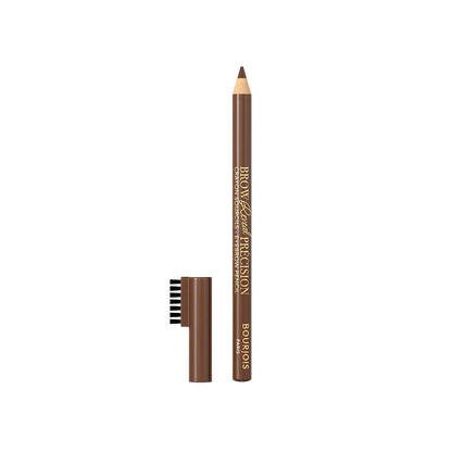 Bourjois Reveal Brow pencil with brush attachment on a white background, branded as Bourjois.