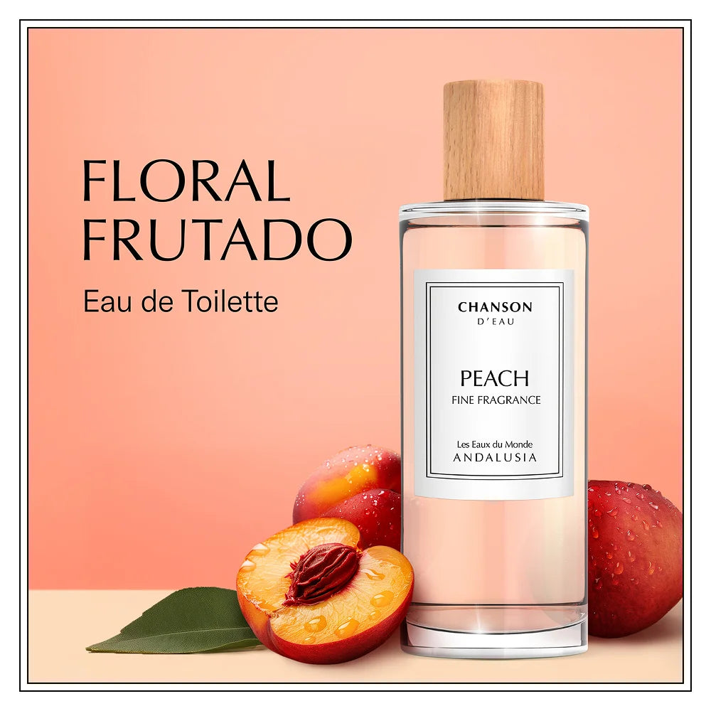 a bottle of Chanson d'eau peach eau de toilette for women