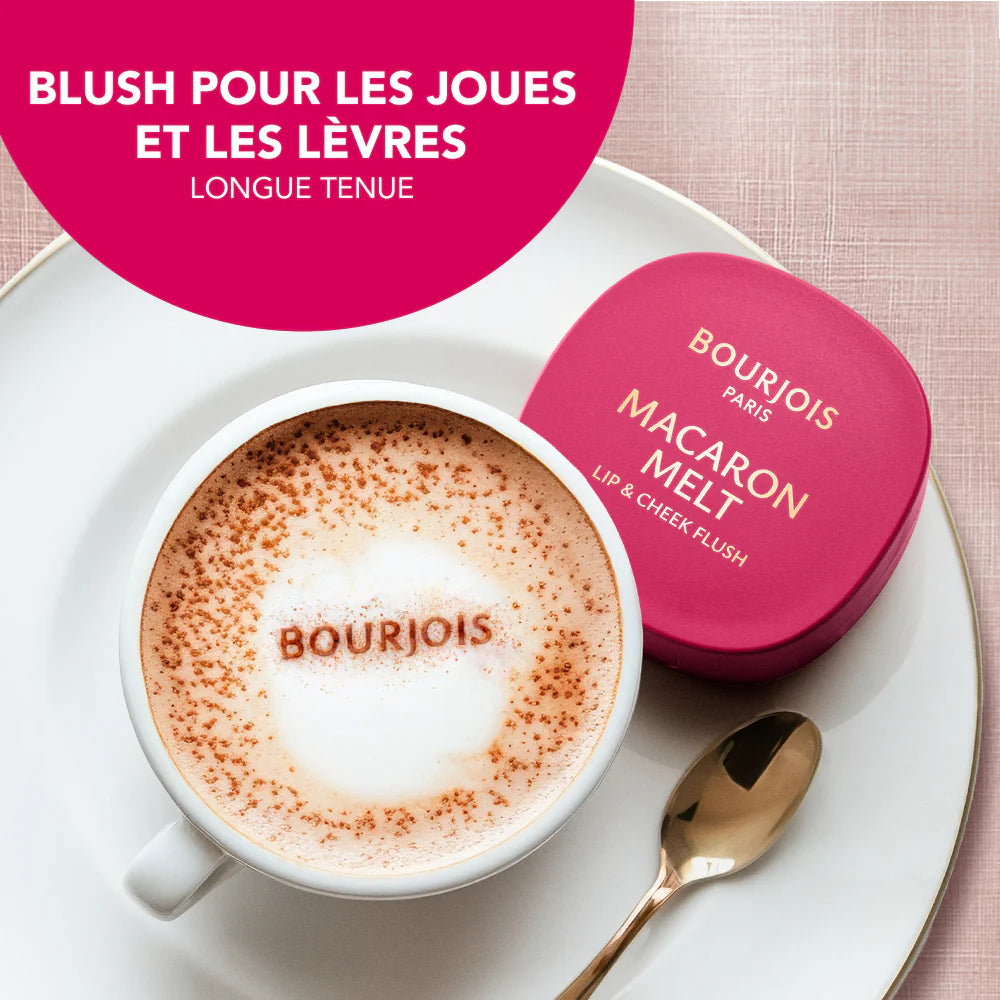 Bourjois Blush Macaron Melt Lip & Cheek Flush - 4 Shades Multi-Use Blush