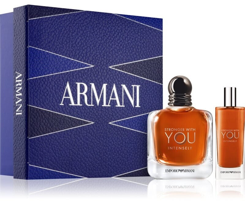 Emporio Armani Stronger With You Intensely Eau De Parfum For Men Gift Set - 100 ML + 15 ML