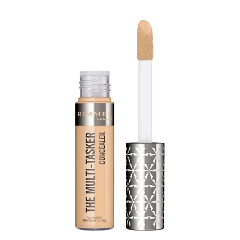 Rimmel Multi-Tasker concealer with applicator on a white background