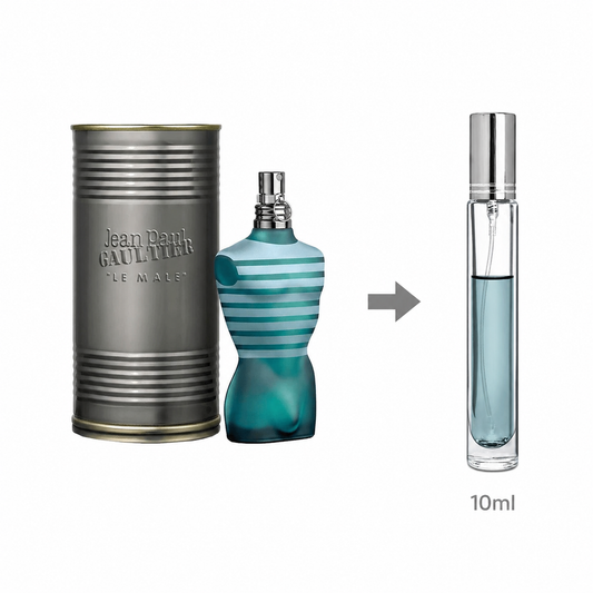Jean Paul Gaultier Le Male Eau De Toilette For Men (Decanted from Original Bottle) 10 ML / 175 Sprays