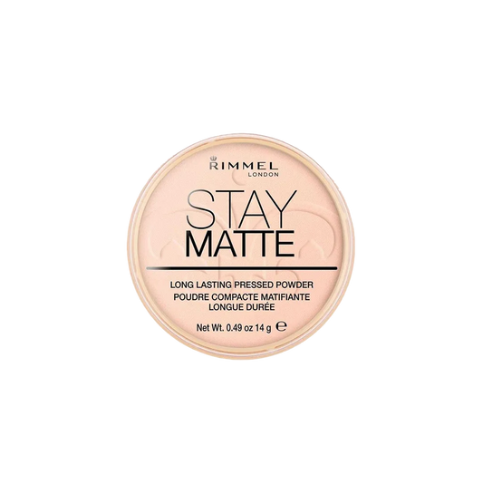 Rimmel Stay Matte powder container on a white background