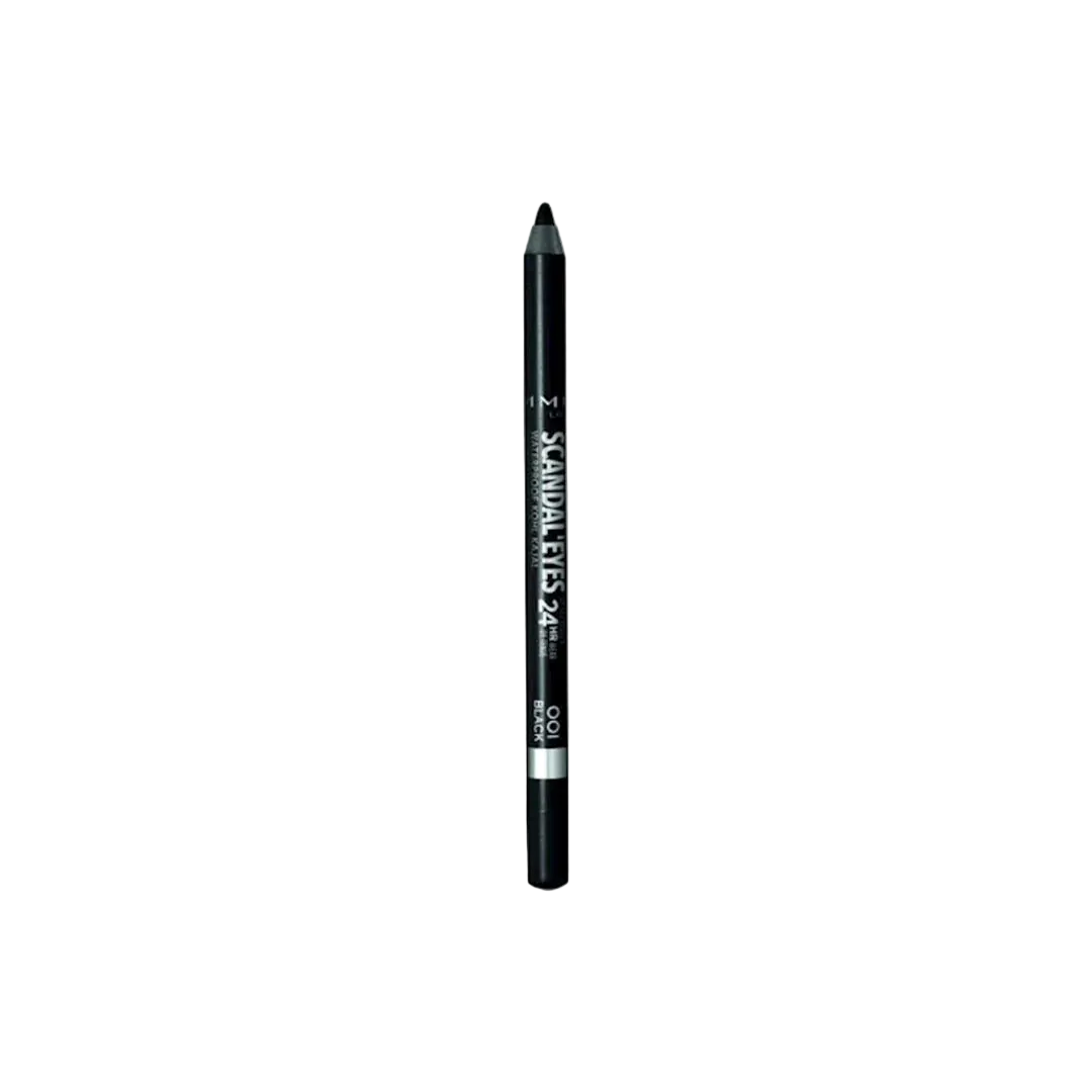 Black eyeliner pencil on a white background