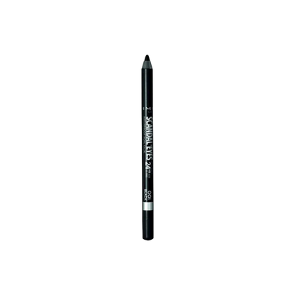 Black eyeliner pencil on a white background
