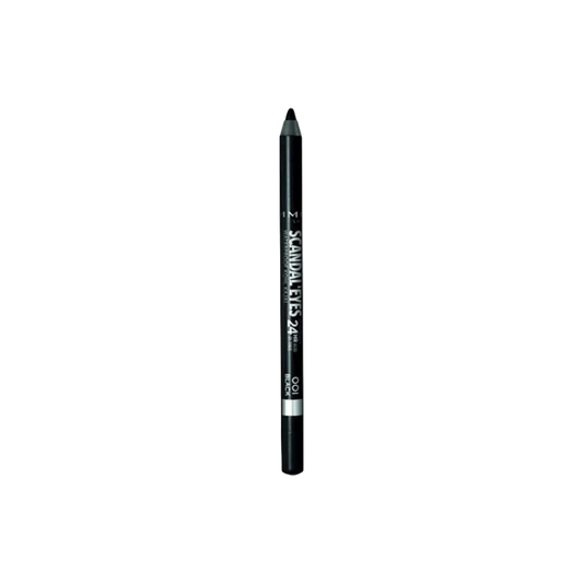 Black eyeliner pencil on a white background