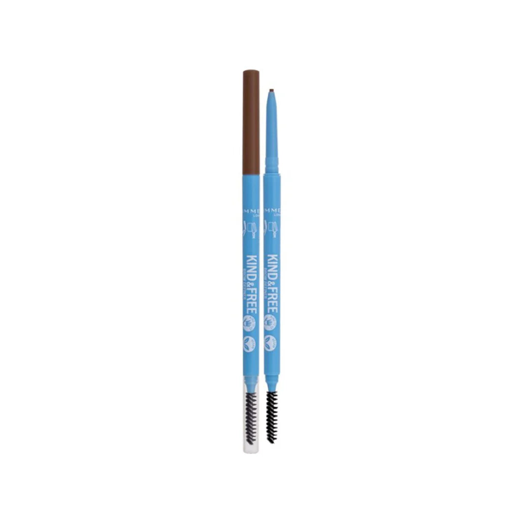 Rimmel Kind & Free Eyebrow Definer - 3 Colors - 2-in-1 Eyebrow Pencil & Brush