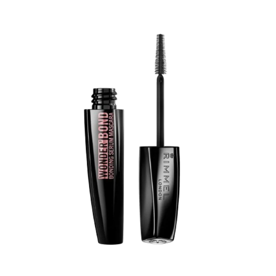 Rimmel Wonder'Bond Mascara - Black - Volumising and Lengthening For Eyelash Growth