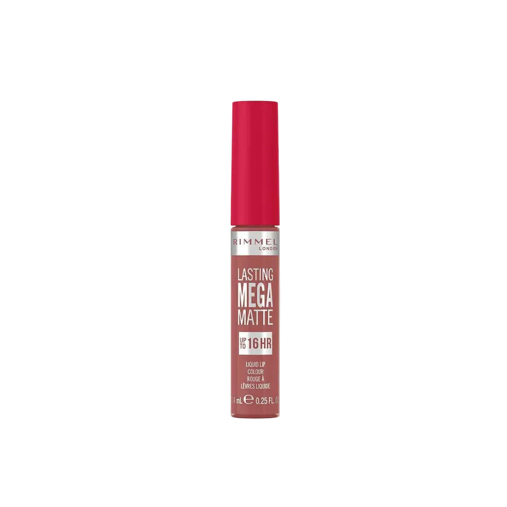 Rimmel Lasting Mega Matte lipstick on a white background
