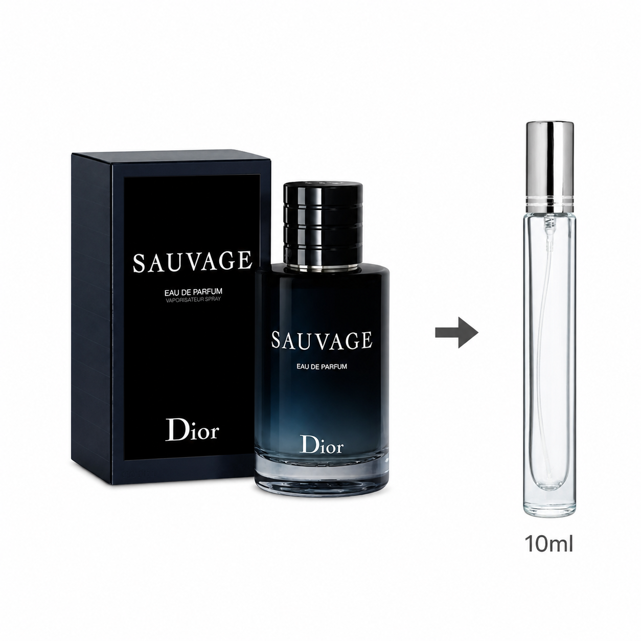 Dior Sauvage Eau De Parfum For Men - 10 ML / 175 Sprays - Decanted From Original Bottle