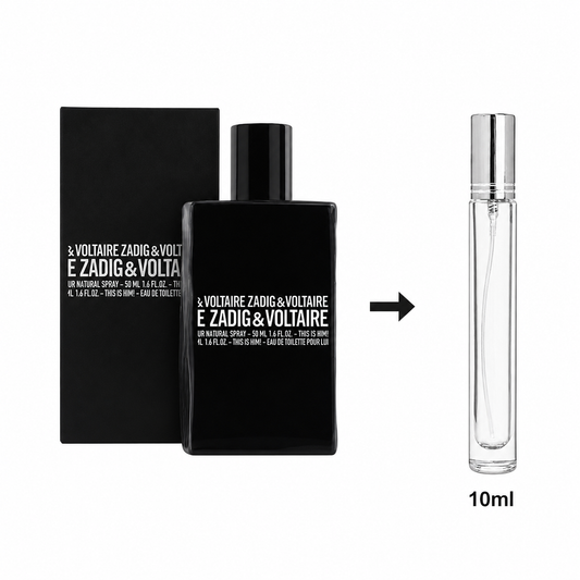 Zadig & Voltaire This Is Him! Eau De Toilette For Him(Decanted From Original Bottle) - 10 ML / 175 Sprays