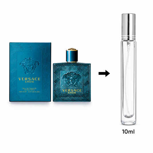 Versace Eros Eau De Toilette For Men(Decanted From Original Bottle) - 10 ML / 175 Sprays