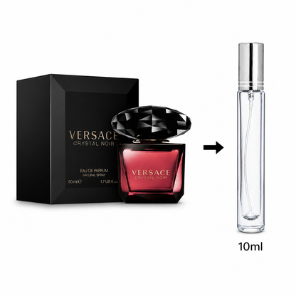 Versace Crystal Noir Eau De Parfum For Women - 10 ML / 175 Sprays - Decanted From Original Bottle