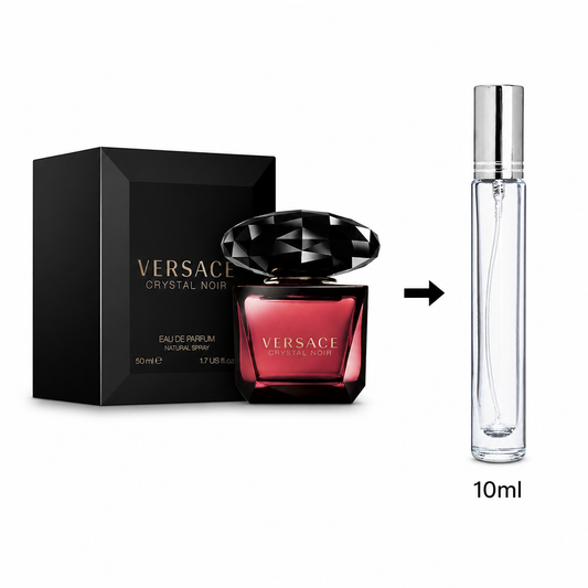 Versace Crystal Noir Eau De Parfum For Women(Decanted From Original Bottle) - 10 ML / 175 Sprays