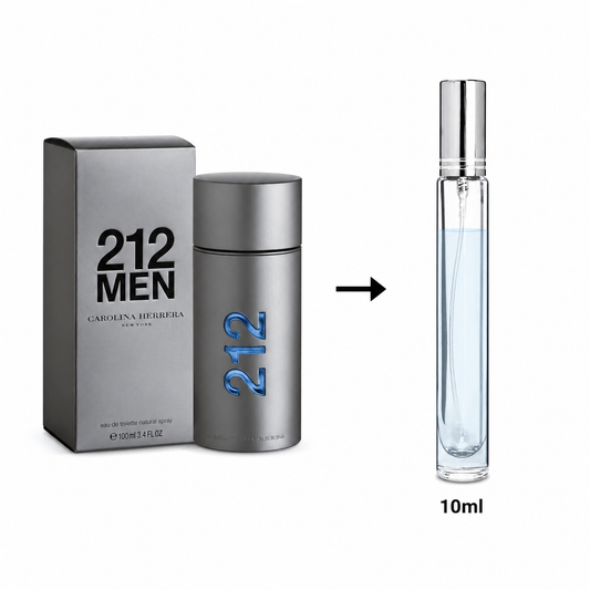 Carolina Herrera 212 Men Eau De Toilette For Men(Decanted From Original Bottle) - 10 ML / 175 Sprays