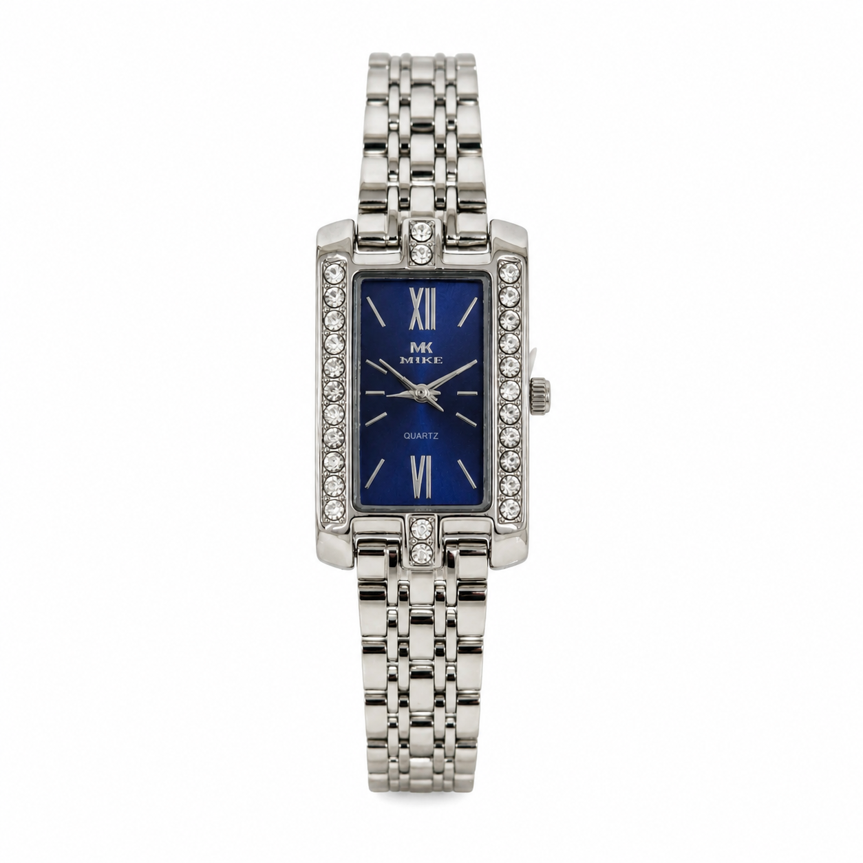 Mike Elegant Watch For Women - Silver And Navy