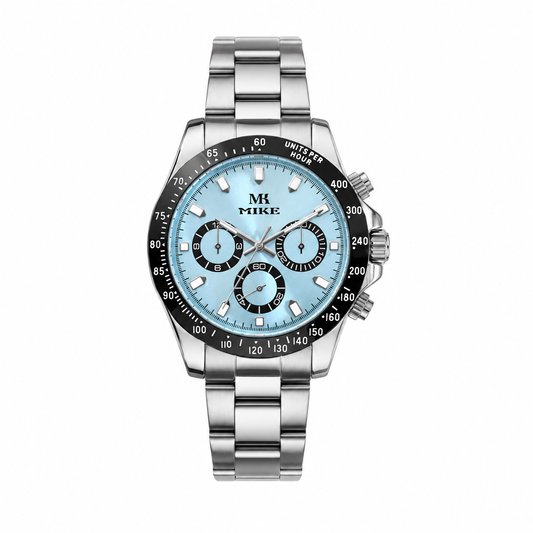 Mike Classy Watch For Men - Blue And Silver