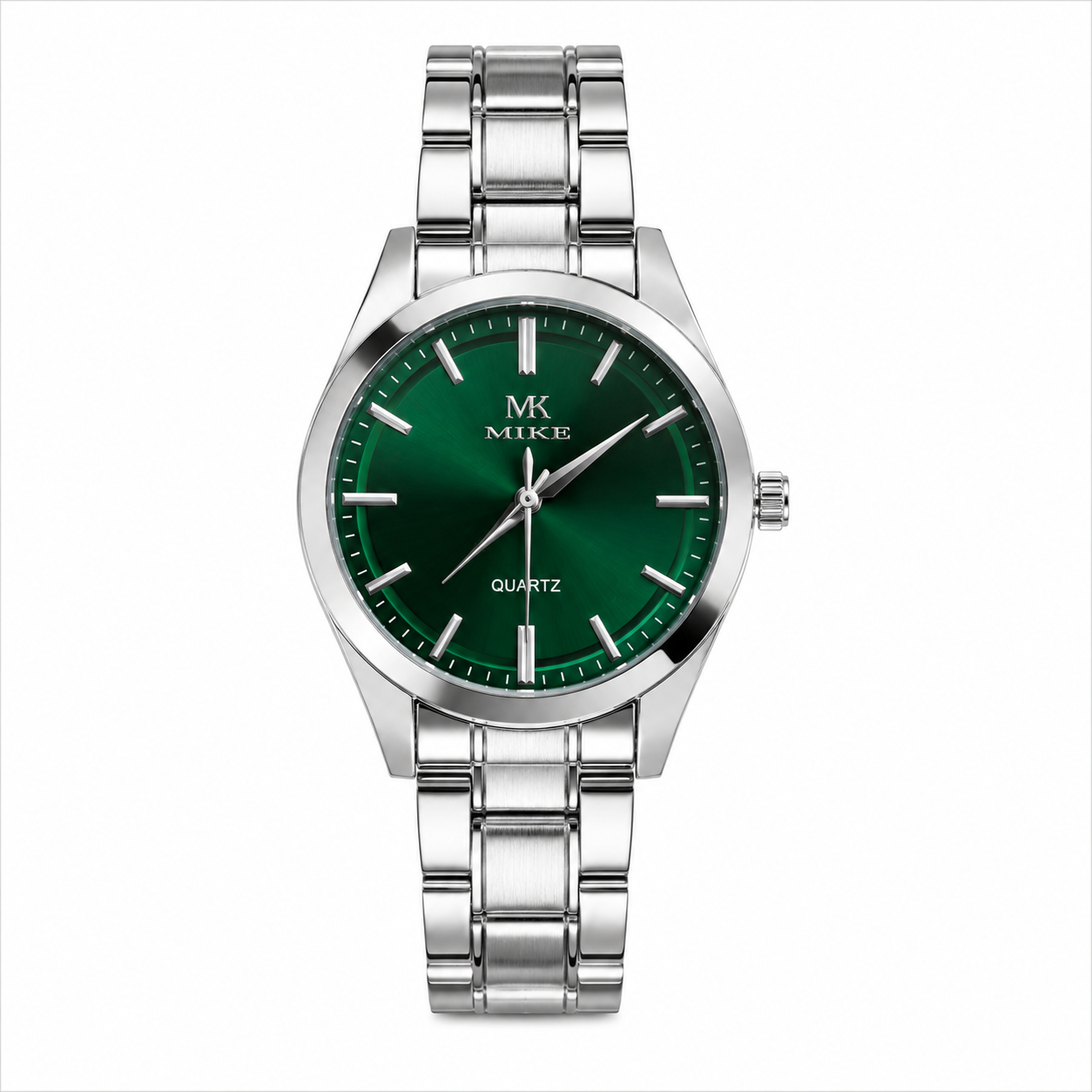 Mike Emerald Green Stainless Steel Watch For Men - 8446M