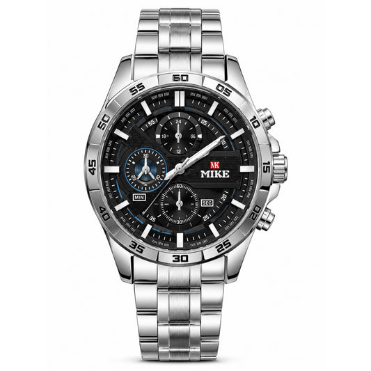 Mike Black Stainless Watch For Men - 8871M