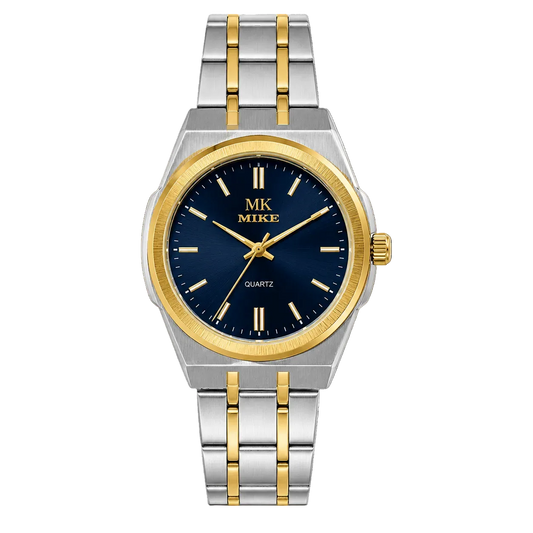 Mike Two-Tone Navy Blue Watch Unisex - 8912M