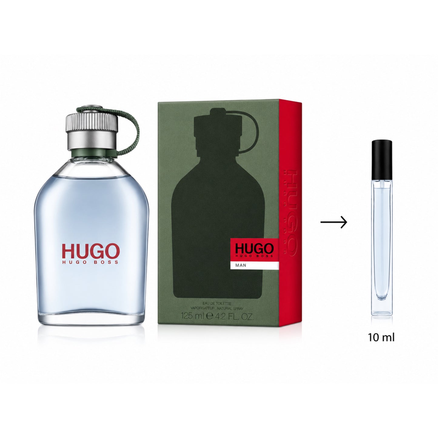 Hugo Boss Hugo Man Eau De Toilette For Men - 10 ML / 175 Sprays - Decanted From Original Bottle