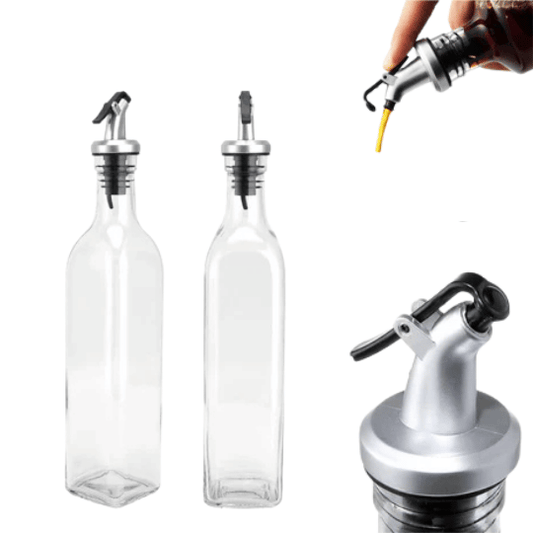 Large Glass Oil Bottle with Easy Pourer - 500ml