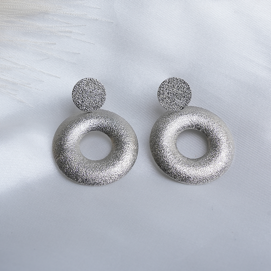 Luxe Loom Silver Earrings