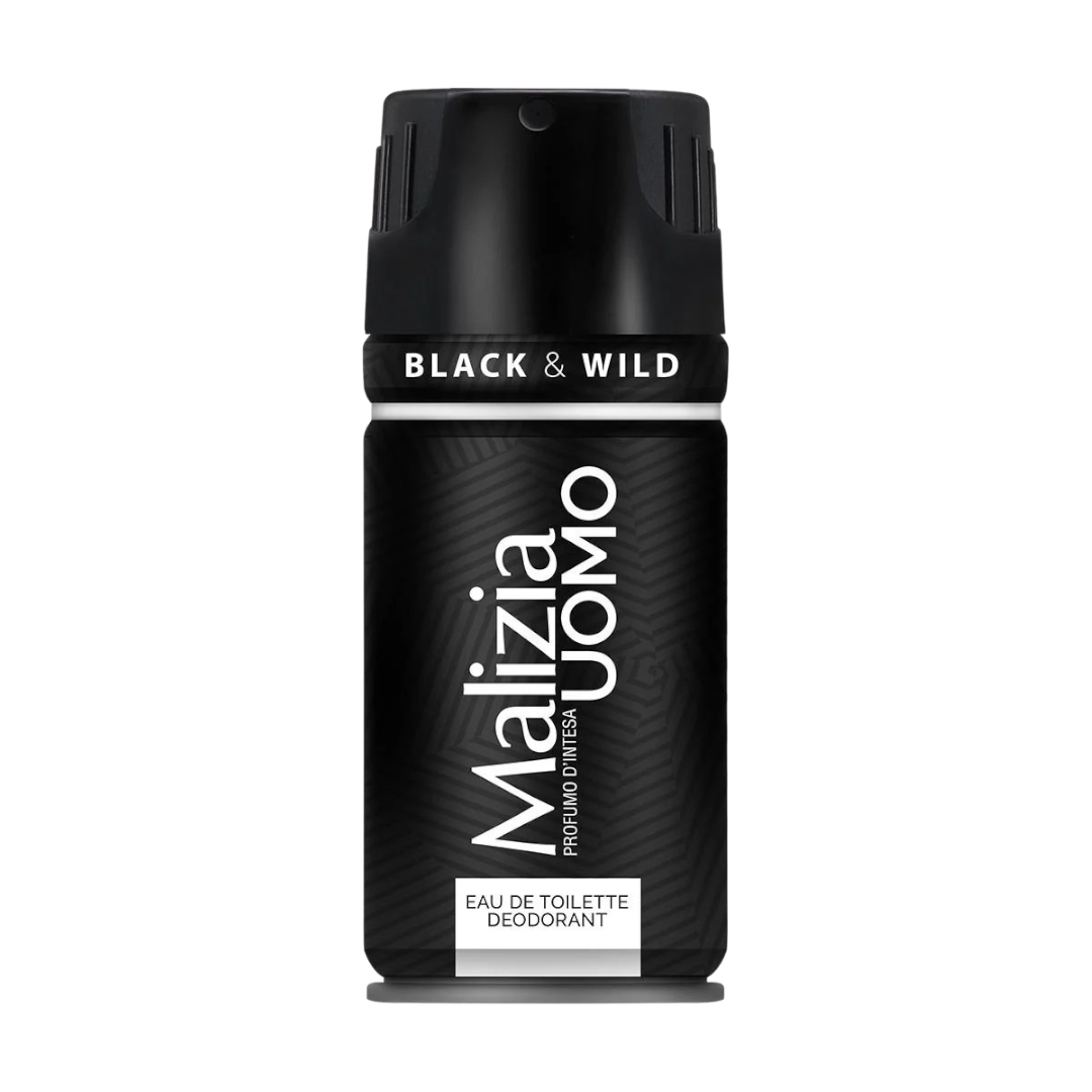 Malizia Uomo Black & Wild Eau De Toilette Deodorant For Men - 200ml