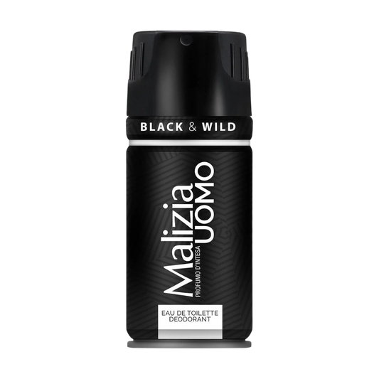 Malizia Uomo Black & Wild Eau De Toilette Deodorant For Men - 200ml