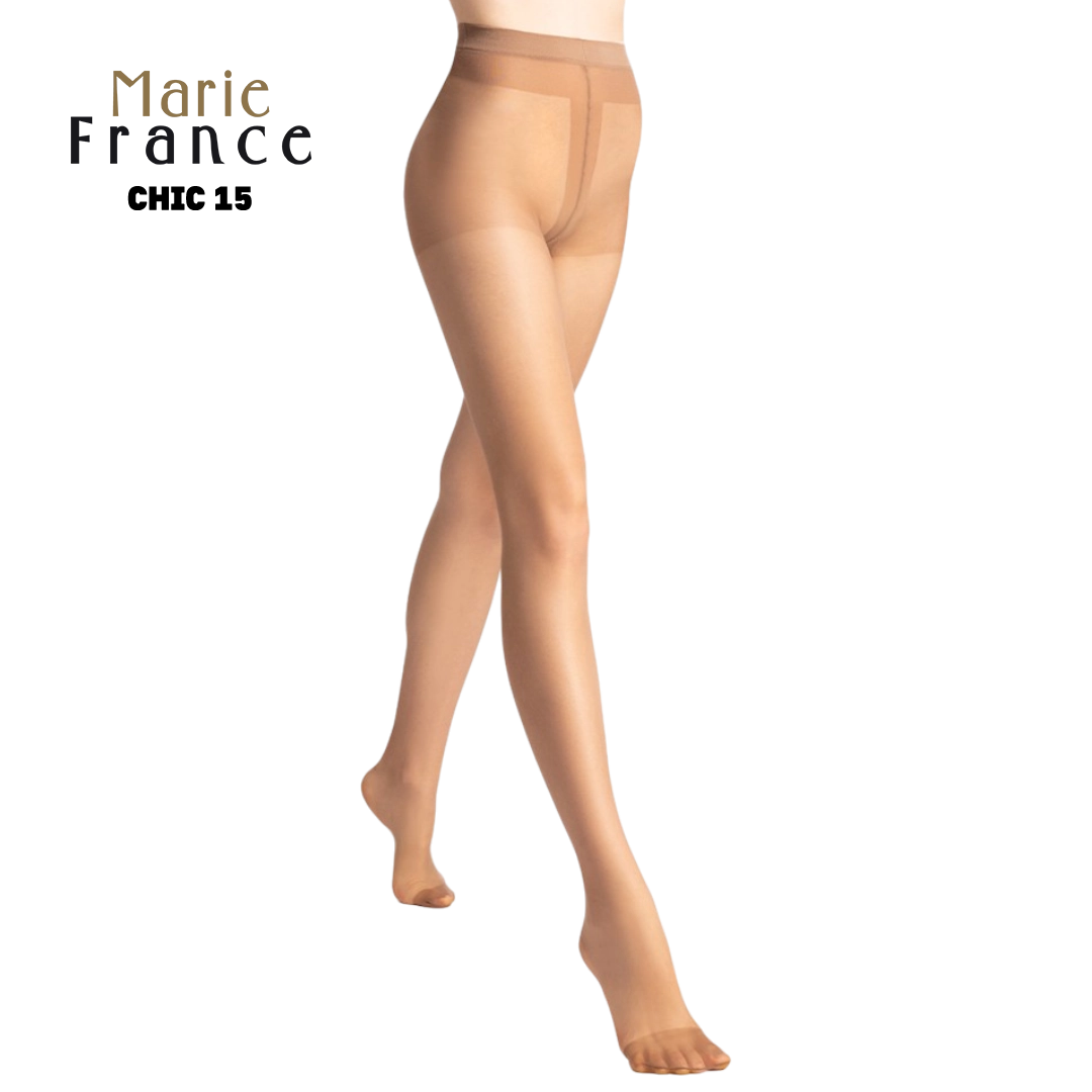 Collants Autofixants MissO 15 Deniers - Beige Visone - Avec Bande Adhésive En Silicone - 6