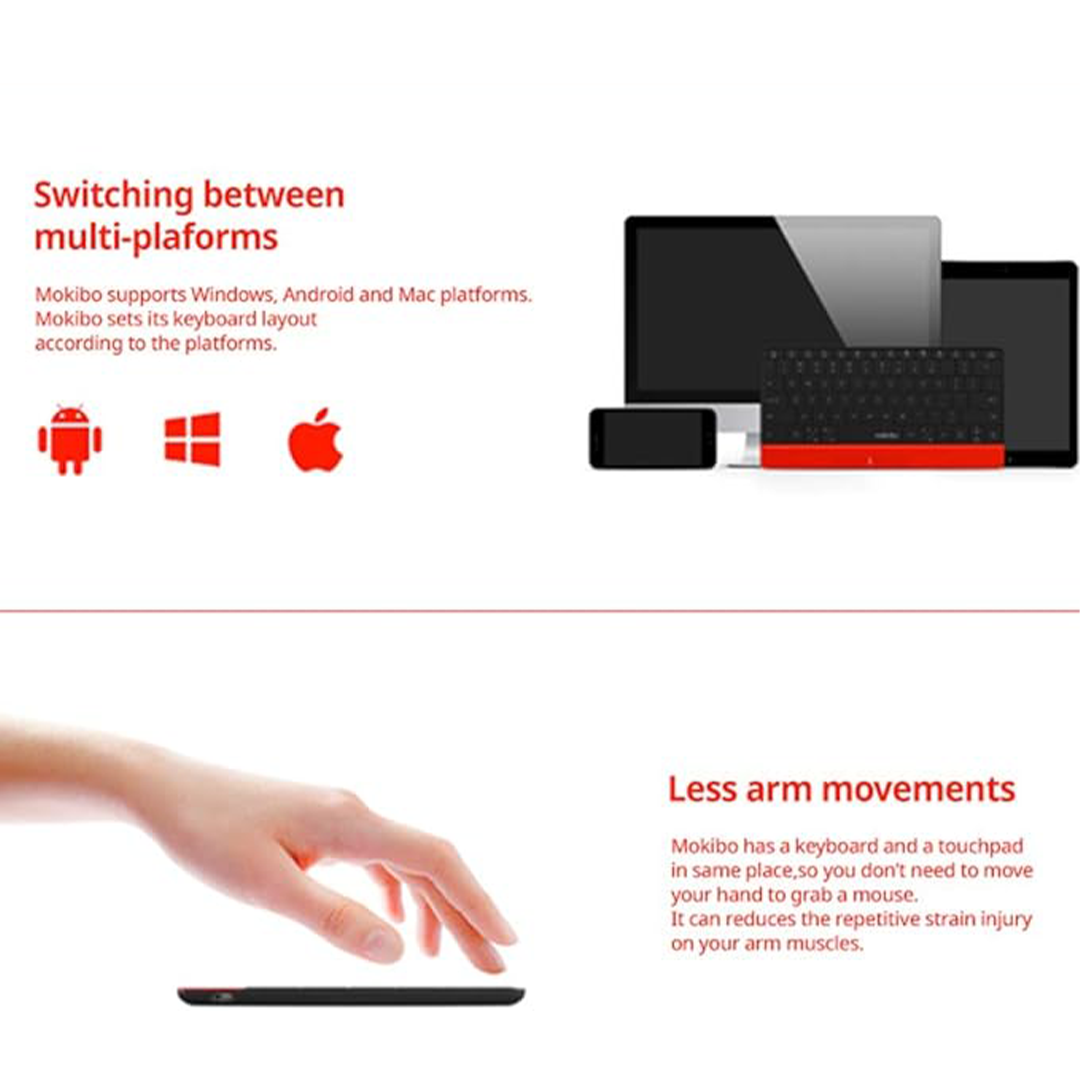 Mokibo Wireless Keyboard Touchpad