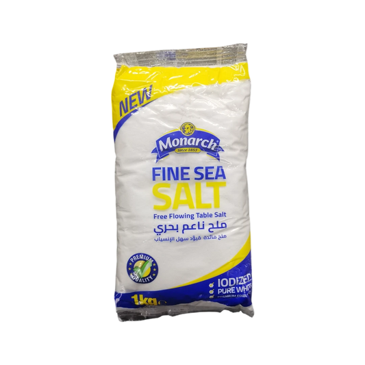 Monarch Lodized Fine Sea Salt - 1Kg