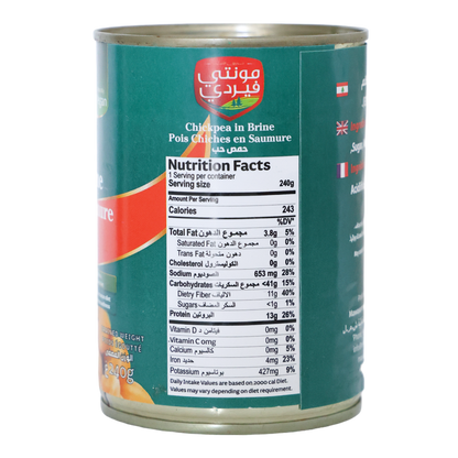 Monte Verde Chickpea In Brine Can - 400g