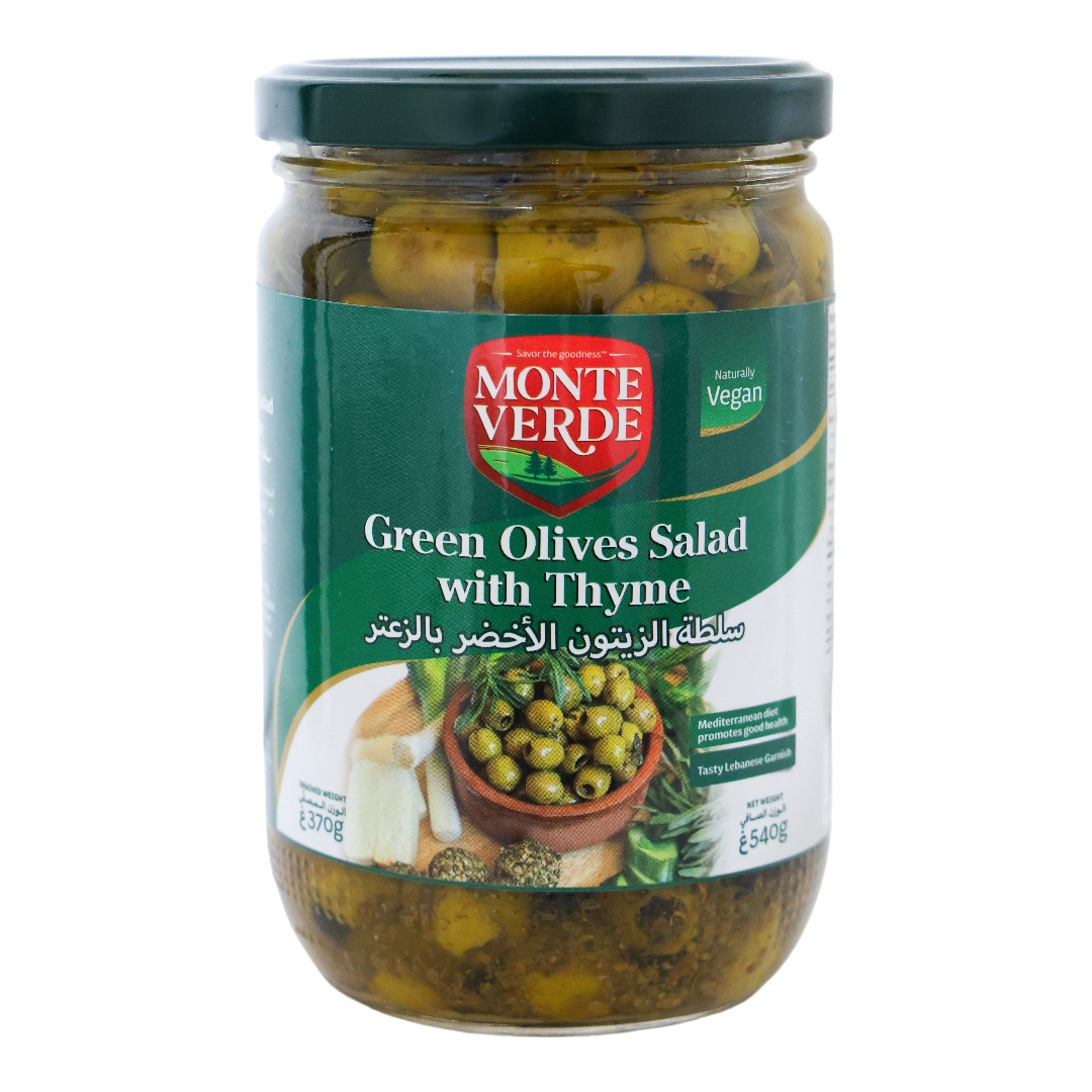 Monte Verde Green Olives Salad With Thyme - 540G