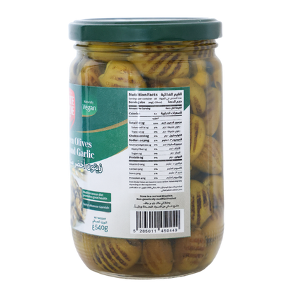 Monte Verde Grilled Green Olives With Lemon And Garlic Jar - 540g