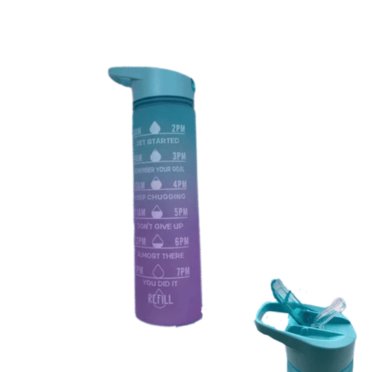 Motivational Water Bottle with BPA-Free Straw - 800ml