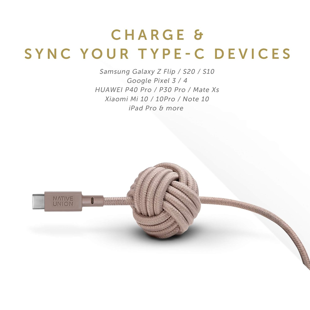 Native Union Night Cable USB-C to USB-A-10ft 3m Zebra