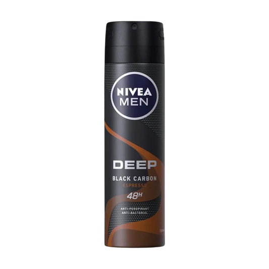 Nivea Men Deep Black Carbon Espresso Spray Deodorant - 150ml