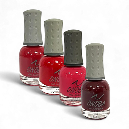 Onoba Nail Polish Red Collection - 4 Colors