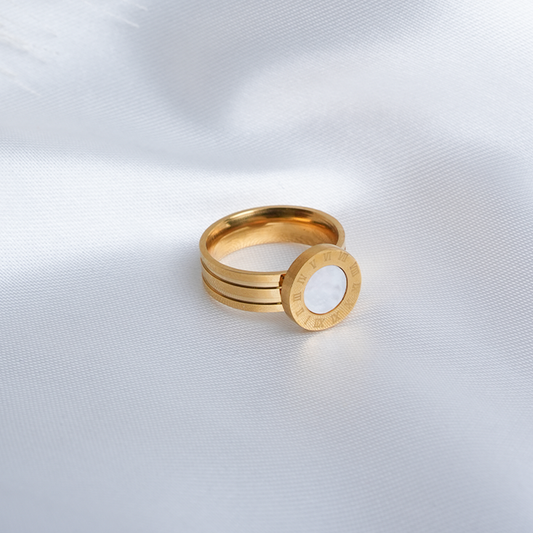 Roman Numeral Gold Ring