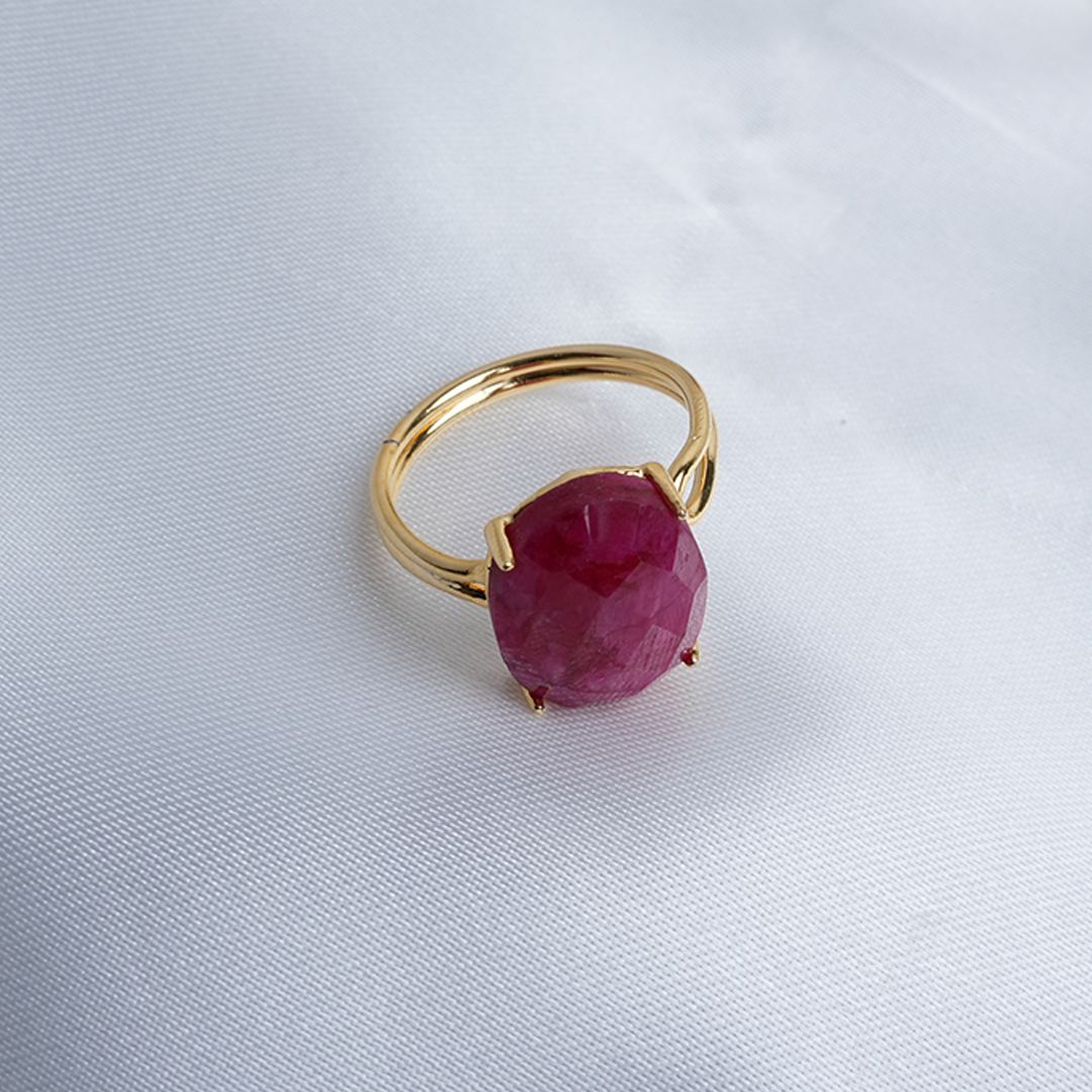 Ruby Pear Ring