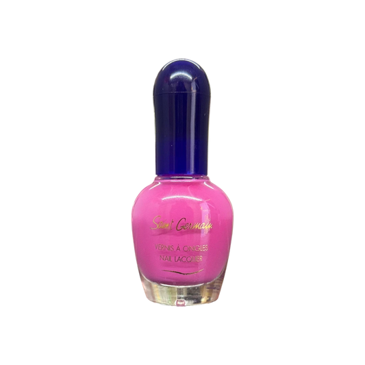 Saint Germain Pink nail polish bottle with blue cap on a white background